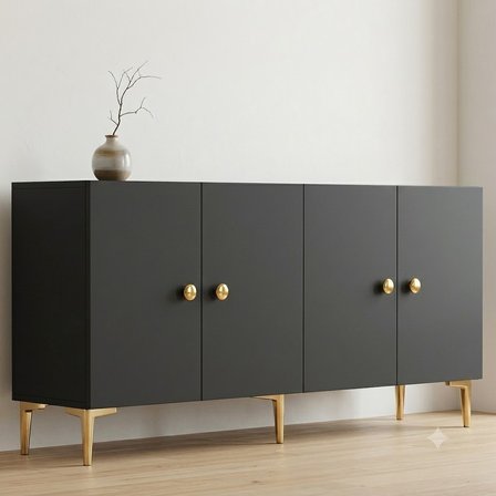 KA1817AG SİMPLE Konsol ve Tv Sehpası Antrasit-Gold 180cm