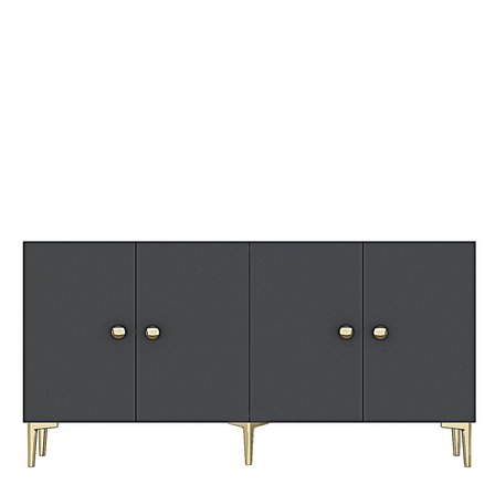 KA1817AG SİMPLE Konsol ve Tv Sehpası Antrasit-Gold 180cm