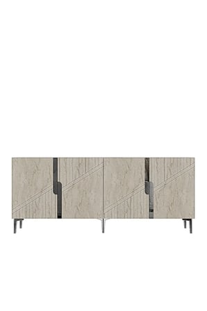 KA1828ATS EVVA Konsol ve TV Sehpası ANTRASİT-TRAVERTEN-SILVER 180CM