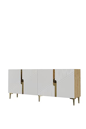 KA1828DBG EVVA Konsol ve Tv Sehpası Safirmeşe-Beyaz-Gold 180cm