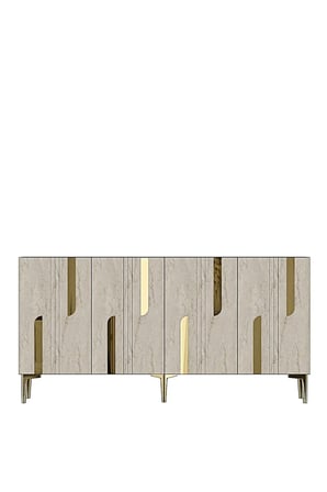 KA1831ATG NOTA Konsol ve TV Sehpası ANTRASİT-TRAVERTEN-GOLD 180CM