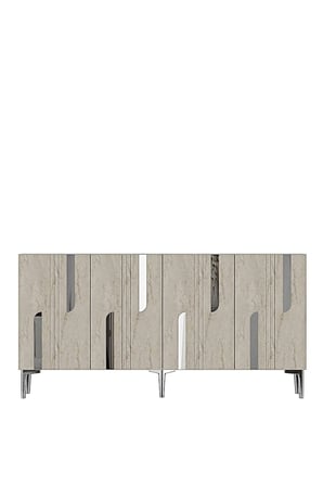 KA1831BTS NOTA Konsol ve TV Sehpası BEYAZ-TRAVERTEN-SILVER 180CM