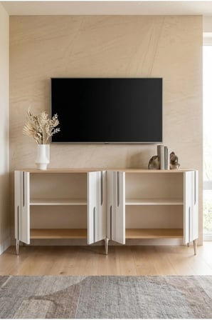 KA1831DBS NOTA Konsol ve TV Sehpası SAFİRMEŞE-BEYAZ-SILVER 180CM
