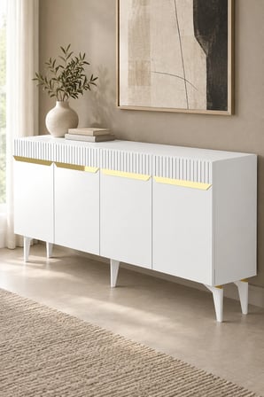 KA1844BG DUMA Konsol Beyaz-Gold 180cm