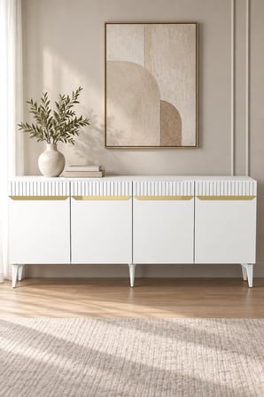KA1844BG DUMA Konsol Beyaz-Gold 180cm