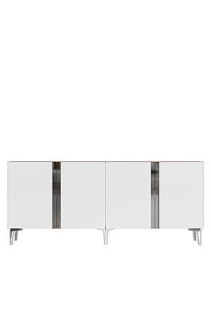 KA1898DBS ANKA Konsol ve Tv Sehpası Safirmeşe-Beyaz-Silver 180cm