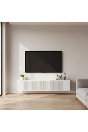TDA1204B CORSA Duvara Montaj TV Sehpası BEYAZ 120CM