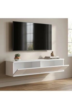 TDA1204B CORSA Duvara Montaj TV Sehpası BEYAZ 120CM
