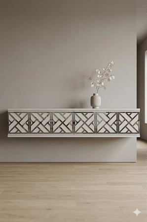 TDA1238BS AREX Duvara Montaj Tv Sehpası Beyaz-Silver 120cm