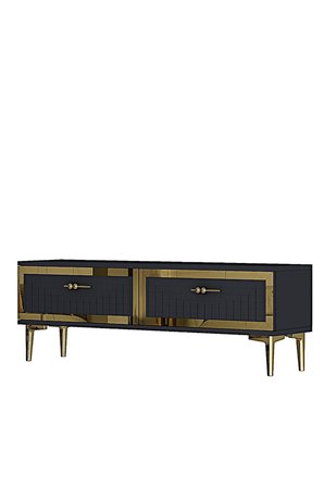 TSA1204AG TUNA Tv Sehpası Antrasit-Gold 120cm