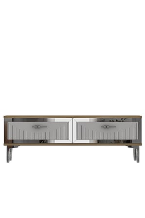 TSA1204DBS TUNA Tv Sehpası Safirmeşe-Beyaz-Silver 120cm