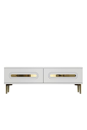 TSA1220BG RANY Tv Sehpası Beyaz-Gold 120cm