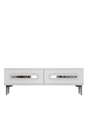 TSA1220BS RANY Tv Sehpası Beyaz-Silver 120cm