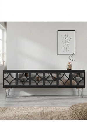 TSA1236AS ÖZ Tv Sehpası Antrasit-Silver 120cm