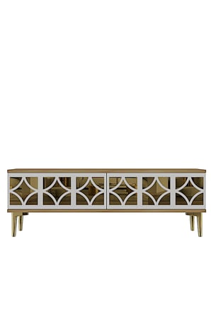 TSA1236DBG ÖZ Tv Sehpası Safirmeşe-Beyaz-Gold 180cm