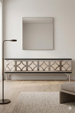 TSA1237ATS LEM Tv Sehpası Antrasit-Traverten-Silver 120cm