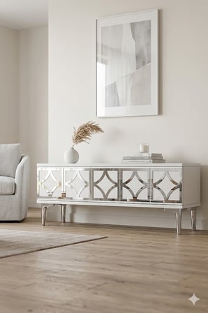 TSA1237BS LEM Tv Sehpası Beyaz-Silver 120cm