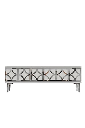 TSA1237BS LEM Tv Sehpası Beyaz-Silver 120cm