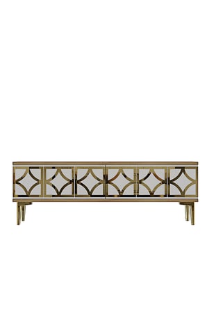 TSA1237DBG LEM Tv Sehpası Safirmeşe-Beyaz-Gold 120cm