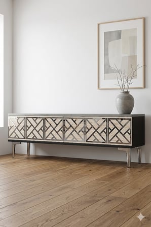 TSA1238ATS AREX Tv Sehpası Antrasit-Traverten-Silver 120cm