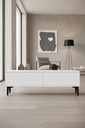 TSA1299B APLOS Tv Sehpası Beyaz 120cm