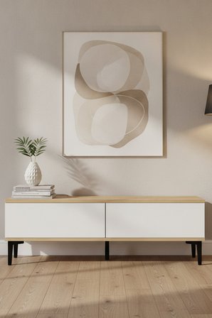 TSA1299DB APLOS Tv Sehpası Safirmeşe-Beyaz 120cm