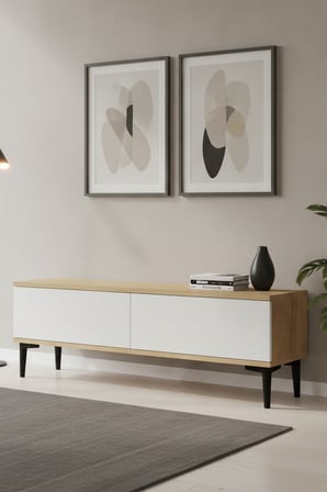 TSA1299DB APLOS Tv Sehpası Safirmeşe-Beyaz 120cm