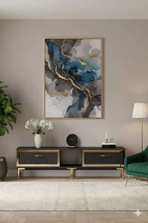 TSA1503AG TUNA TV Sehpası ANTRASİT-GOLD 150CM
