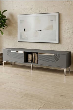 TSA1508AS MEYRA TV Sehpası ANTRASİT-SILVER 150CM