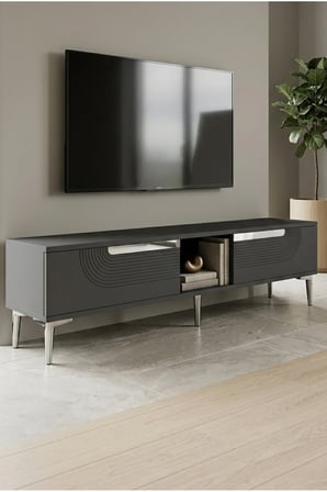 TSA1508AS MEYRA TV Sehpası ANTRASİT-SILVER 150CM