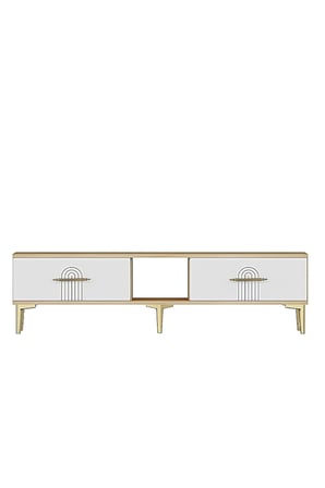 TSA1515DBG İDA TV Sehpası SAFİRMEŞE-BEYAZ-GOLD 150CM