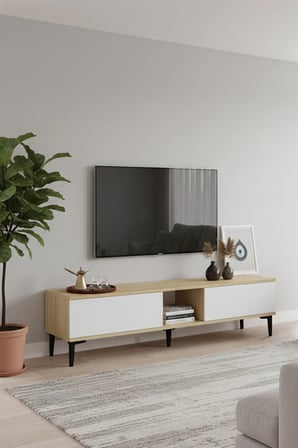 TSA1599DB APLOS TV Sehpası SAFİRMEŞE-BEYAZ 150CM