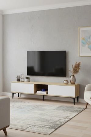 TSA1599DB APLOS TV Sehpası SAFİRMEŞE-BEYAZ 150CM