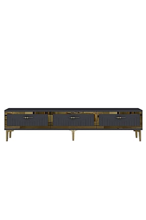 TSA1802AG TUNA Tv Sehpası Antrasit-Gold 180cm
