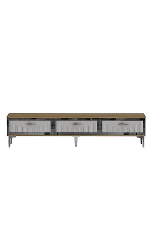 TSA1802DBS TUNA Tv Sehpası Safirmeşe-Beyaz-Silver 180cm