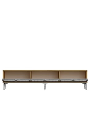 TSA1802DBS TUNA Tv Sehpası Safirmeşe-Beyaz-Silver 180cm