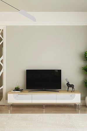 TSA1805DBS MEYRA TV Sehpası SAFİRMEŞE-BEYAZ-SILVER 180CM