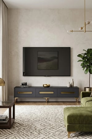 TSA1806AG RANY TV Sehpası ANTRASİT-GOLD 180CM