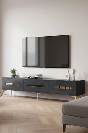 TSA1806AG RANY TV Sehpası ANTRASİT-GOLD 180CM