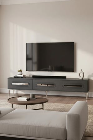 TSA1806AS RANY TV Sehpası ANTRASİT-SILVER 180CM
