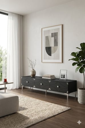 TSA1897AS ALFA Tv Sehpası Antrasit-Silver 180cm