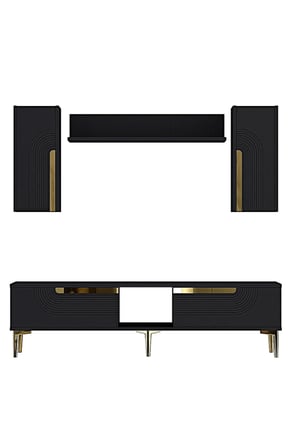 TVR1502AG MEYRA TV Ünitesi Takımı ANTRASİT-GOLD 150CM
