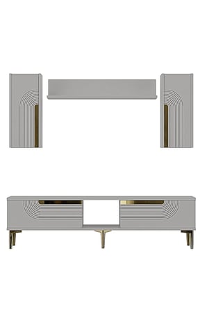 TVR1502BG MEYRA TV Ünitesi Takımı BEYAZ-GOLD 150CM