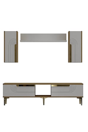 TVR1502DBG MEYRA TV Ünitesi Takımı SAFİRMEŞE-BEYAZ-GOLD 150CM