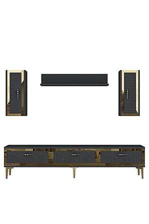 TVR1801AG TUNA TV Ünitesi Takımı ANTRASİT-GOLD 180CM
