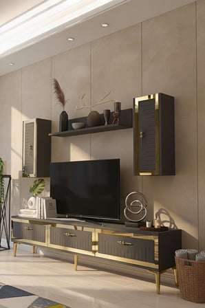 TVR1801AS TUNA TV Ünitesi Takımı ANTRASİT-SILVER 180CM