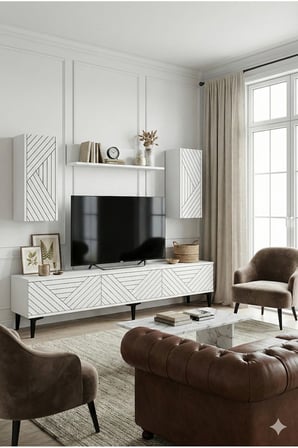 TVR1802B FERRO TV Ünitesi Takımı BEYAZ 180CM