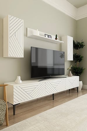 TVR1802B FERRO TV Ünitesi Takımı BEYAZ 180CM