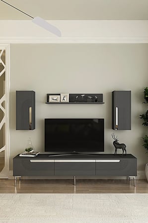 TVR1803AS MEYRA TV Ünitesi Takımı ANTRASİT-SILVER 180CM