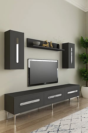 TVR1804AS RANY TV Ünitesi Takımı ANTRASİT-SILVER 180CM